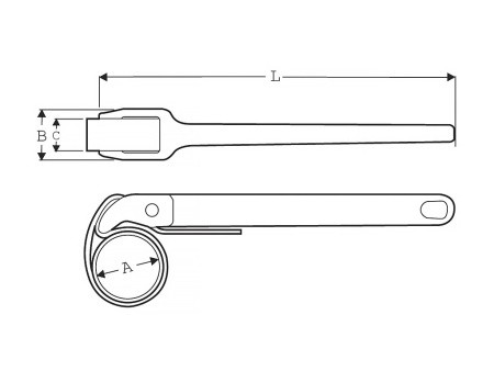 108 Ременной ключ, габариты