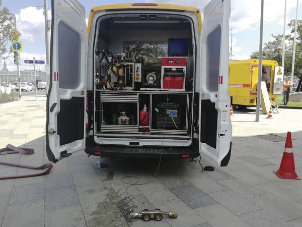 Рабочий отсек роботизированной телеинспекционной системы HIGHLANDER Рабочий отсек роботизированной телеинспекционной системы HIGHLANDER