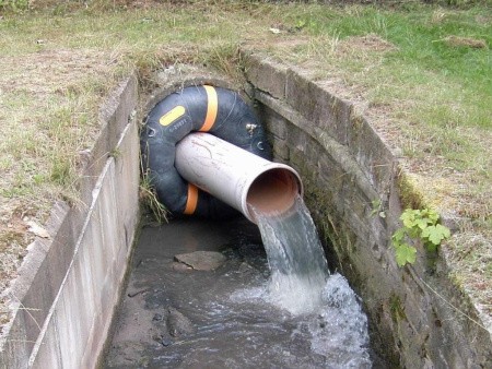 Пневматическое заглушающее перекрытие LAMPE тип 600-1200, серия 2000 под обводную трубу 400 мм.